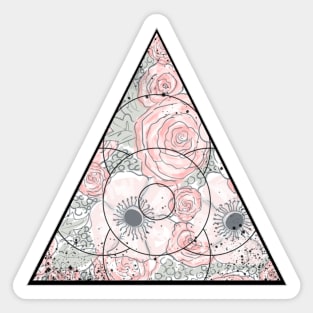 Floral Pyramid Design Sticker